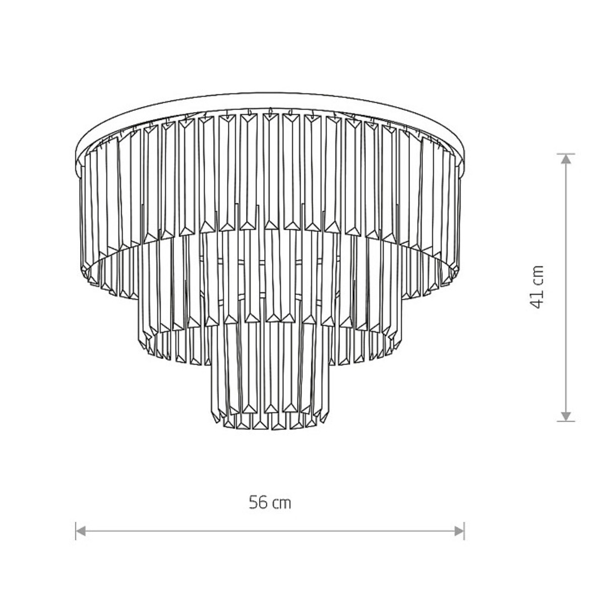 Lampa sufitowa 7628 CRISTAL M Transparentny Nowodvorski