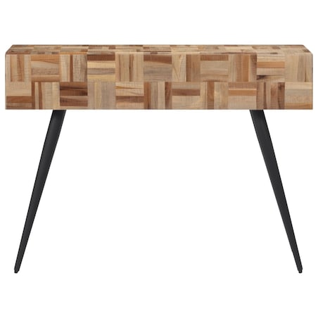 vidaXL Stolik konsolowy, 110x34x80 cm, drewno tekowe z odzysku