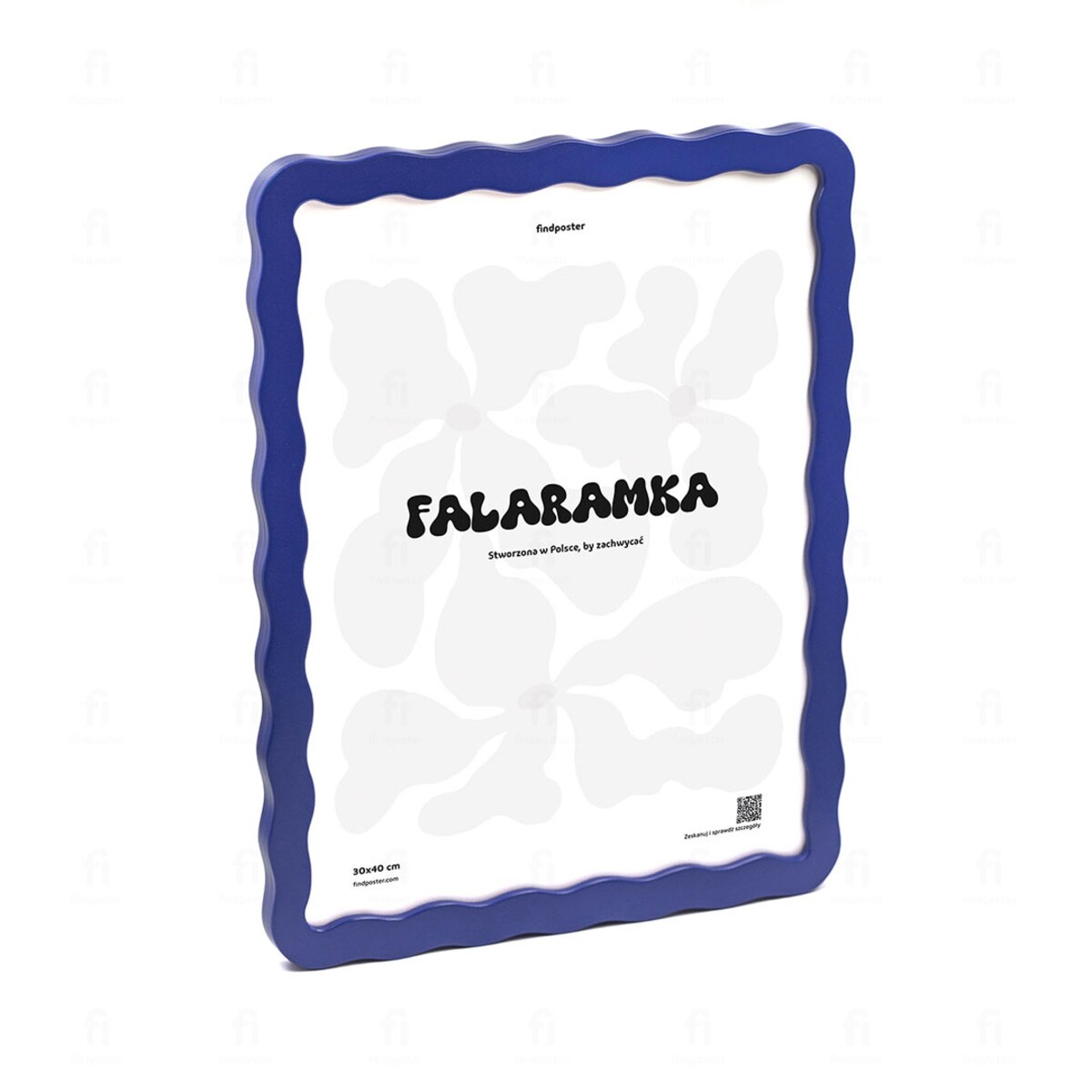 Falaramka granatowa – ręcznie robiona ramka, która faluje stylem