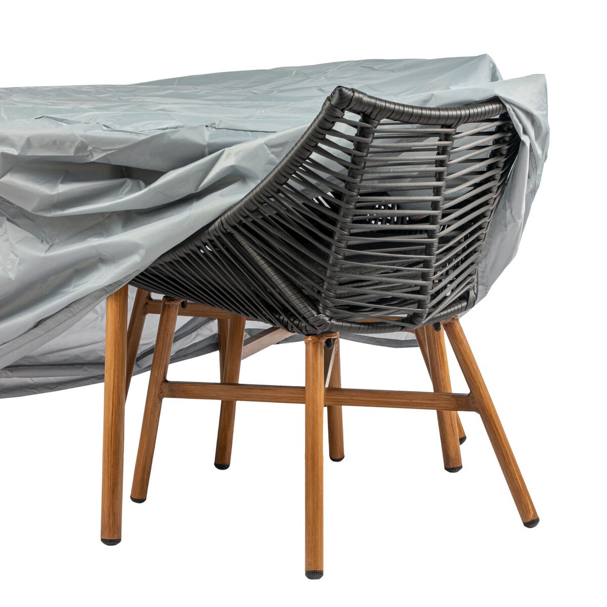 Pokrowiec na meble ogrodowe z okrągłym stołem 130 × 90 cm, wodoodporny Oxford UV30+, z torbą