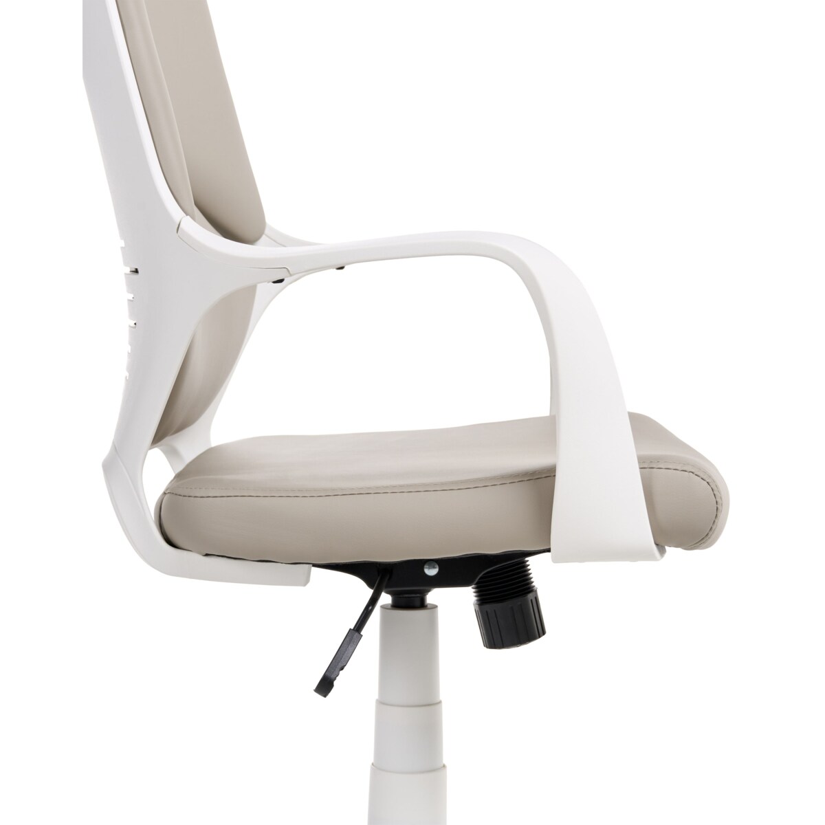 Krzesło biurowe DELIGHT Ekoskóra Beżowoszary