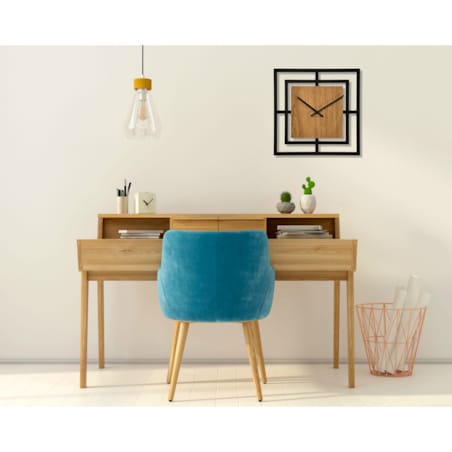 Zegar ścienny Harmonic 40cm czarny drewniany