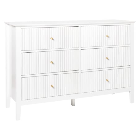 Komoda 6 szuflad biała ASSISI