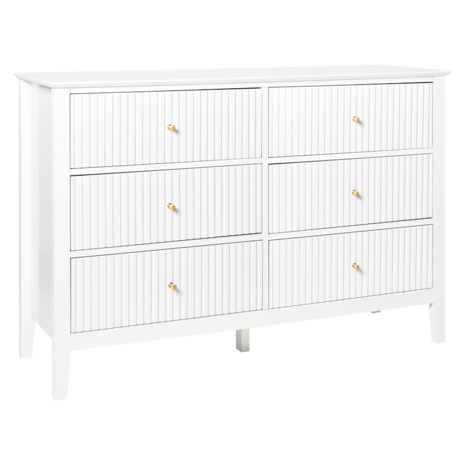 Komoda 6 szuflad biała ASSISI