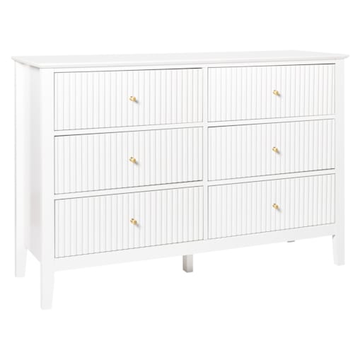 Komoda 6 szuflad biała ASSISI