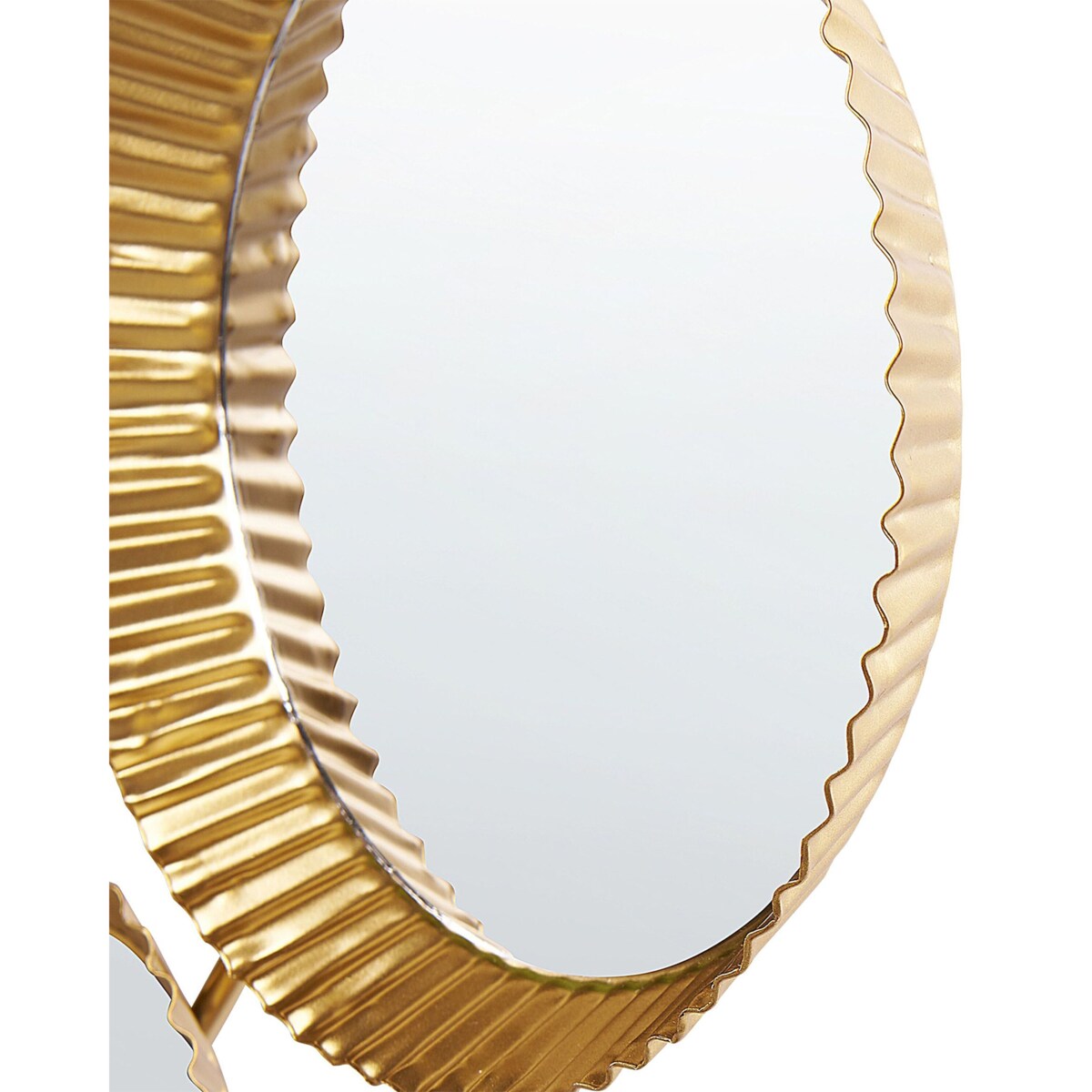 Metalowe lustro ścienne 55 x 36 cm złote WATTRELOS