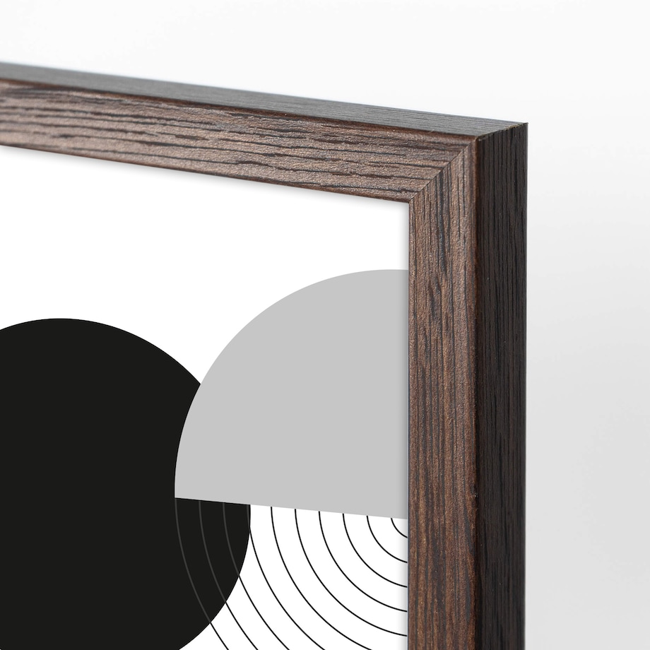 Brązowa ciemna ramka na zdjęcia 40x40 cm wisząca rama MDF z plexi klasyczna ramka kwadratowa