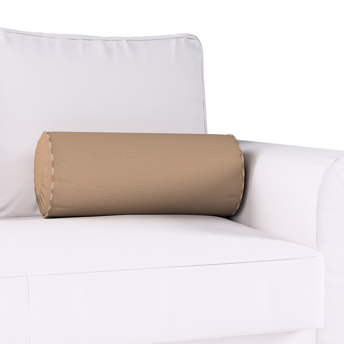 Poduszka wałek z zakładkami, beżowy, Ø20 x 50 cm, Quadro