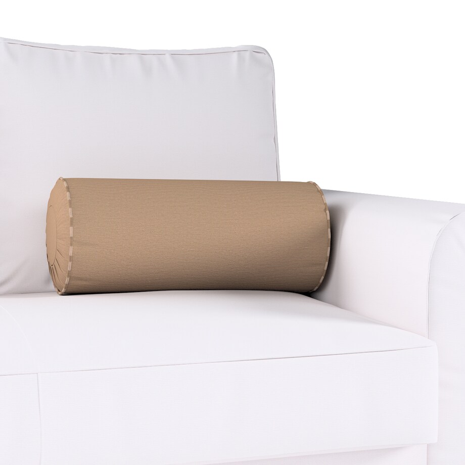 Poduszka wałek z zakładkami, beżowy, Ø20 x 50 cm, Quadro