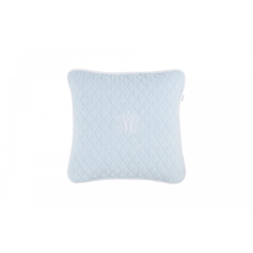 Poduszka pikowana błękitna mała