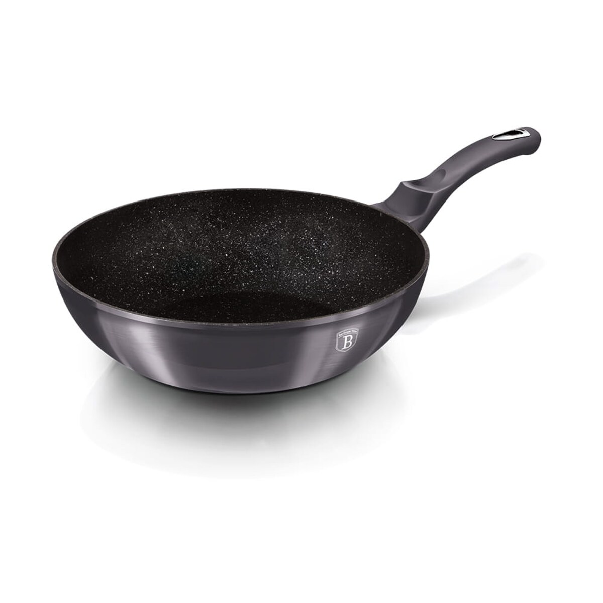 Patelnia wok z powłoką granitową 28cm BERLINGER HAUS Metallic Carbon Pro