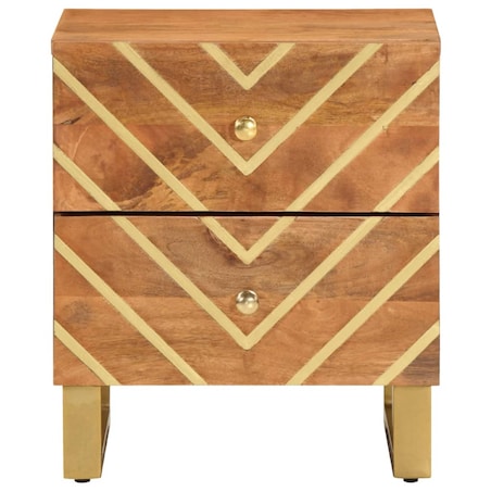 vidaXL Szafka nocna, brązowo-czarna, lite drewno mango