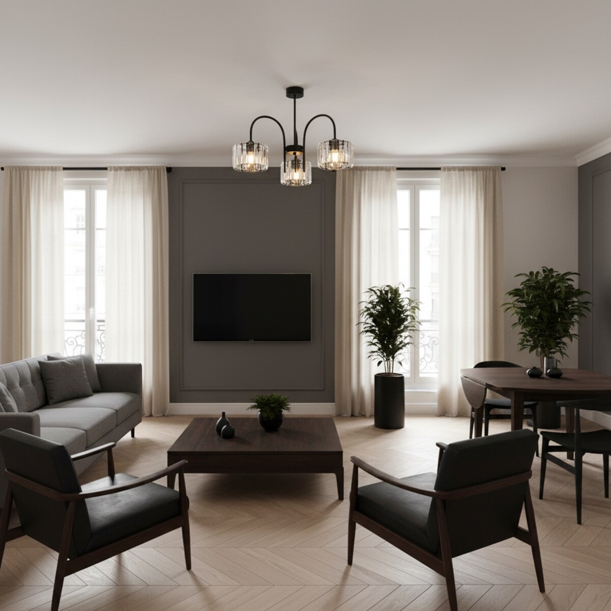 lampa sufitowa wisząca 3 punktowa edylit glamour