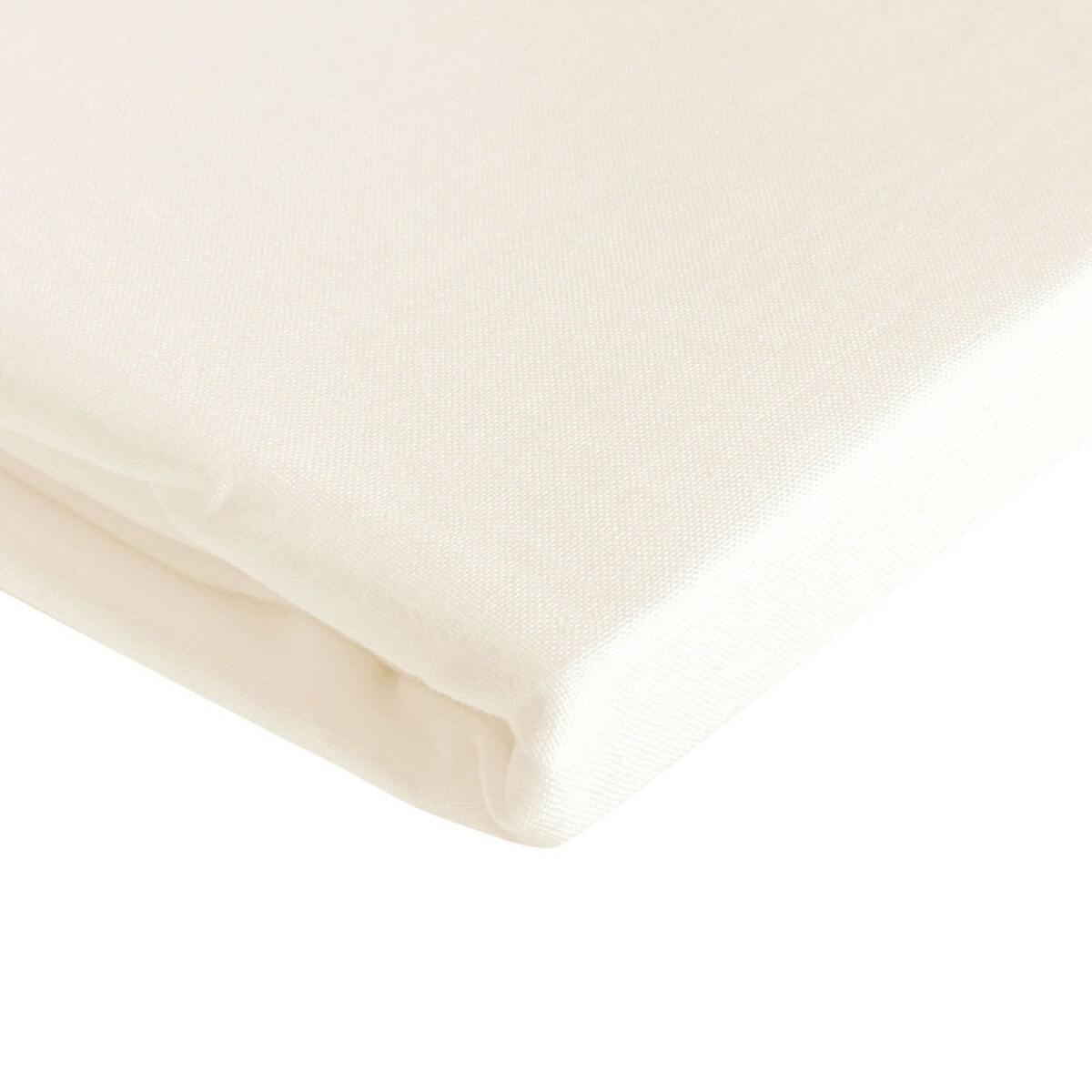 Prześcieradło bawełniane bez gumki 160x200 + dodatkowe 20cm po bokach kremowe