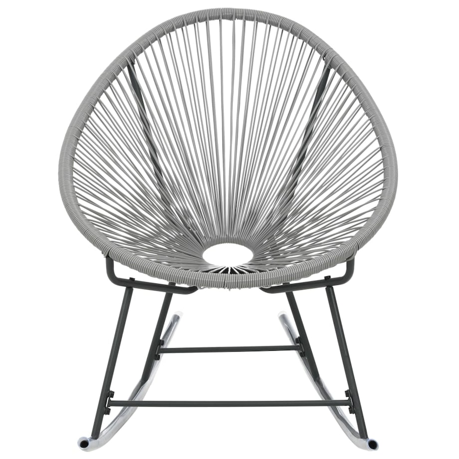 vidaXL Bujane krzesło ogrodowe, szare, rattan PE