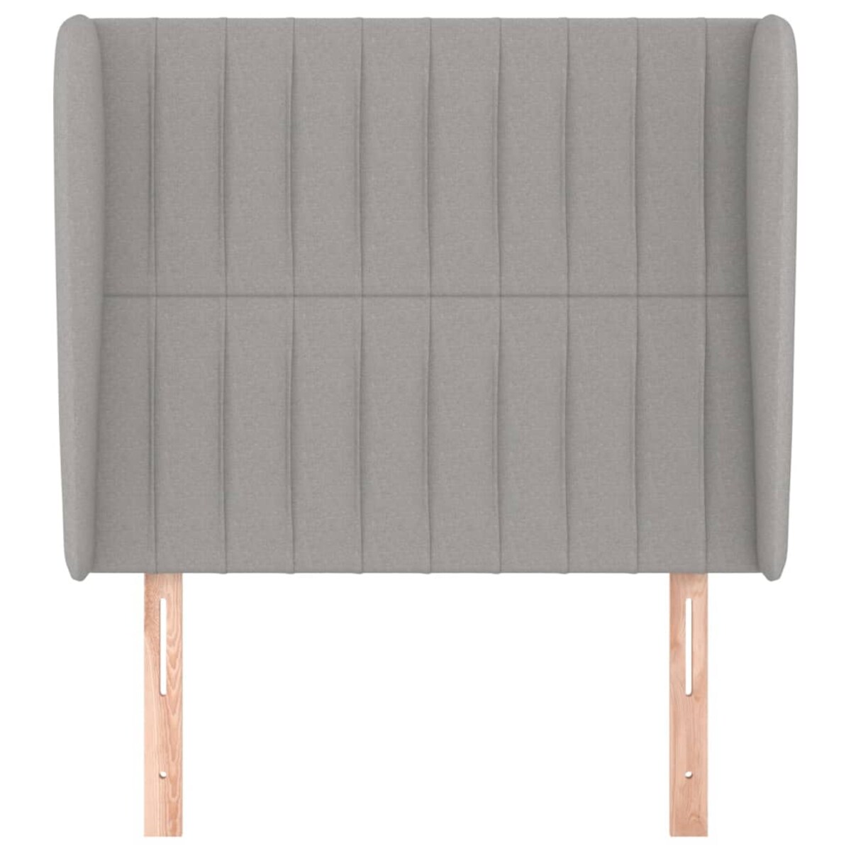 vidaXL Zagłówek uszak, jasnoszary, 103x23x118/128 cm, tkanina