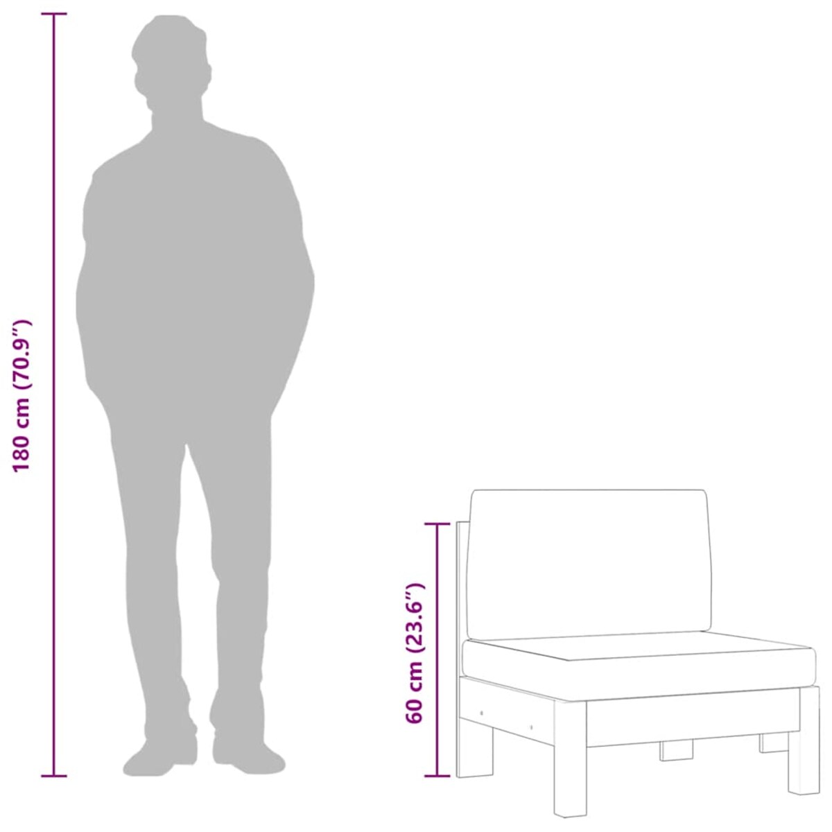 vidaXL 2 sofy środkowe z kremowymi poduszkami, lite drewno akacjowe