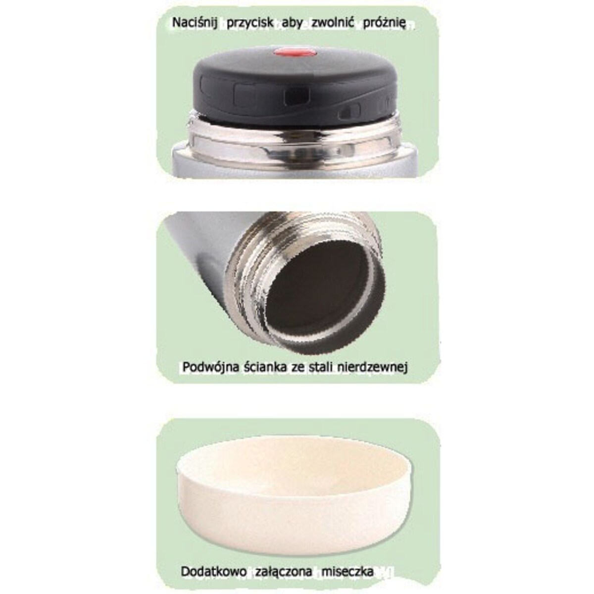 Termos obiadowy stalowy 0.8L KINGHOFF