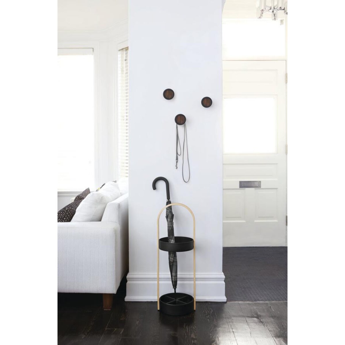 Zestaw 3 wieszaków na ubrania (ciemny brąz) Hub Umbra