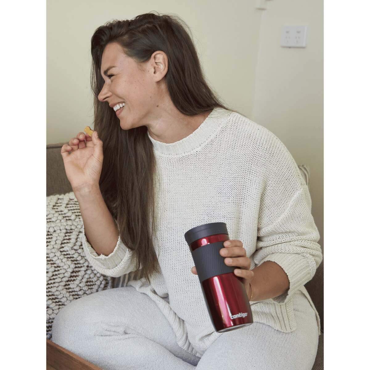 Kubek termiczny Contigo Byron 470ml - czerwony