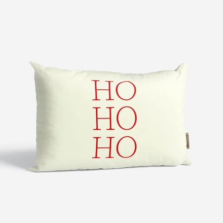 Poduszka świąteczna - Ho Ho Ho - beżowa 40x60 cm