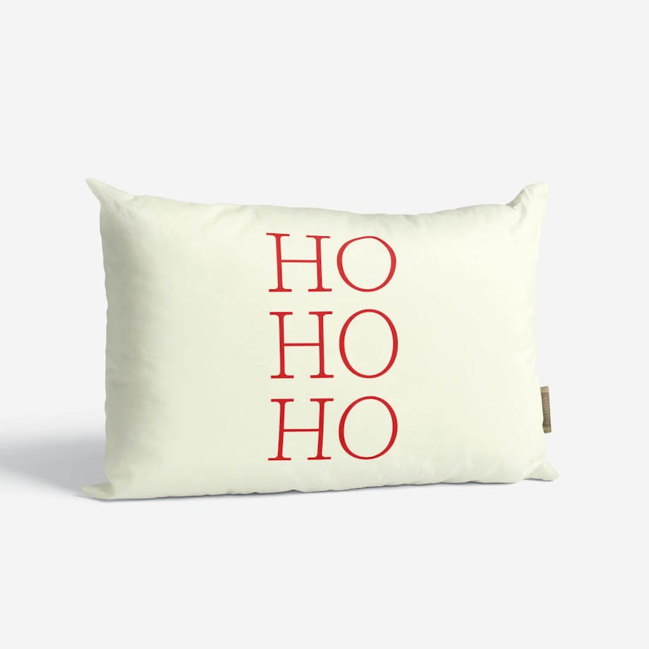 Poduszka świąteczna - Ho Ho Ho - beżowa 40x60 cm