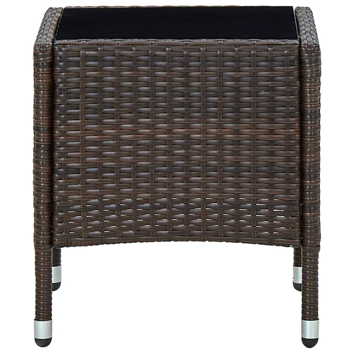 vidaXL Stolik ogrodowy, brązowy, 40 x 40 x 45 cm, rattan PE
