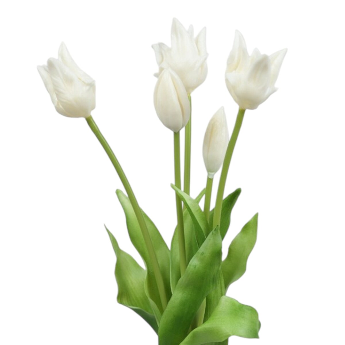 Bukiet silikonowych tulipanów 40 cm białe