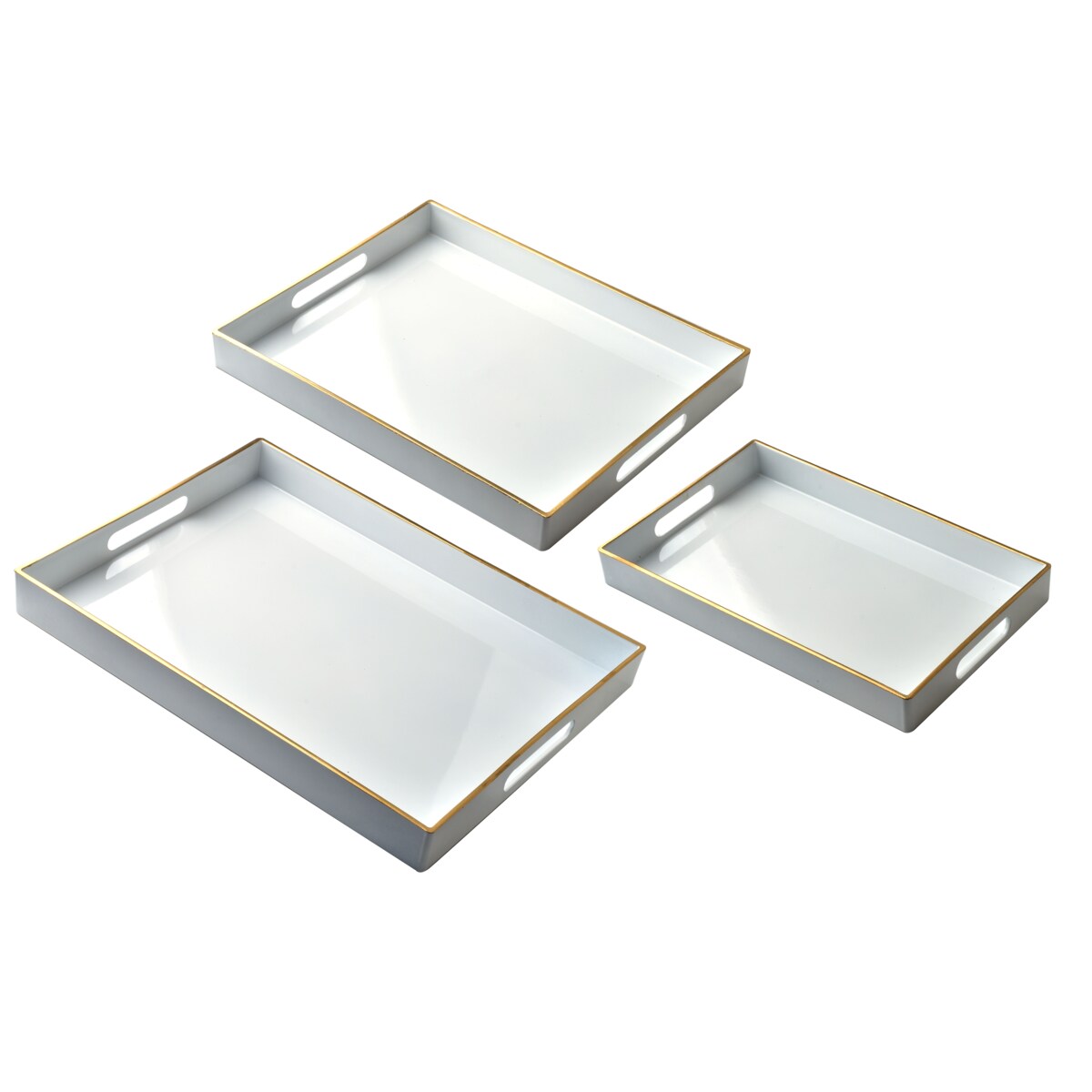 Komplet 3 Tac Dekoracyjnych BLANCHE WHITE