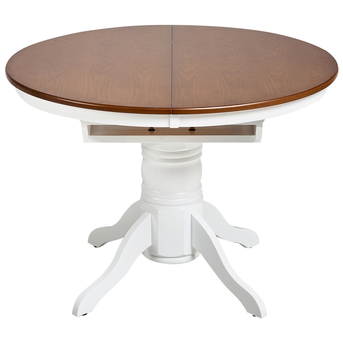 Stół do jadalni rozkładany AKRON Jesion brązowy 106/150 cm 106 cm Drewno