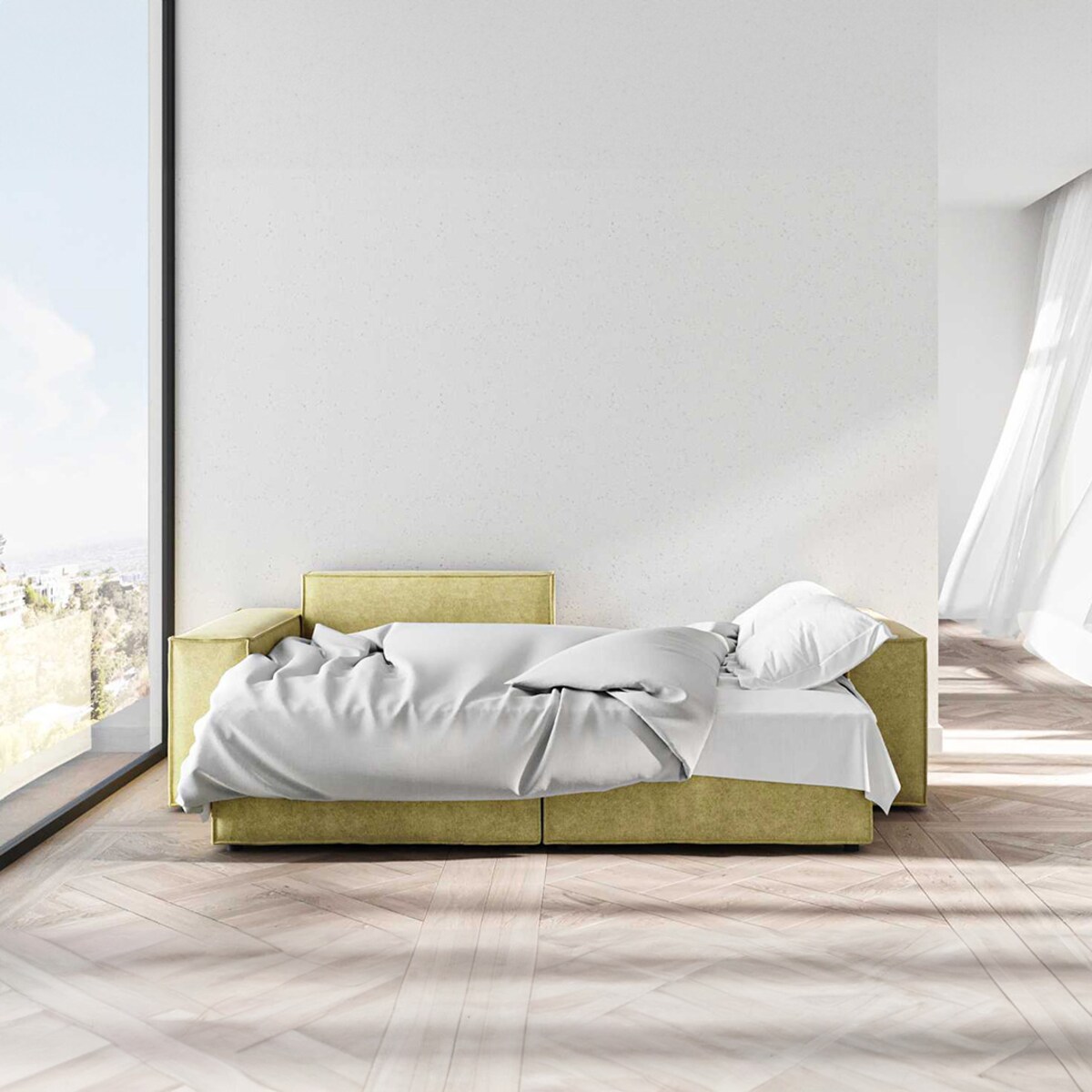 Melow Sofa narożna - oliwkowa