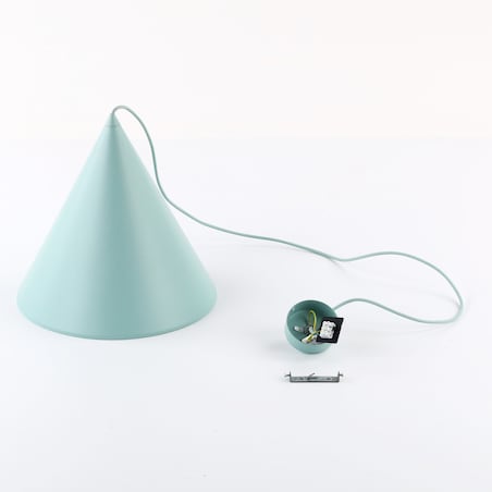 Lampa Wisząca Cono L Miętowa Tk Lighting Duży Metalowy Stożek