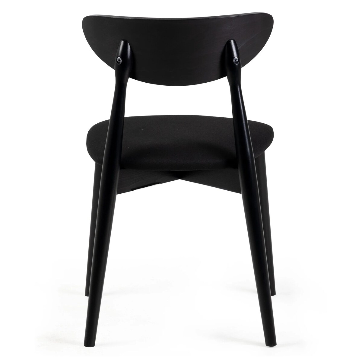 Krzesło drewniane do jadalni 80x45x45 cm czarne OLBIA