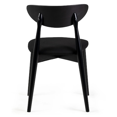 Krzesło drewniane do jadalni 80x45x45 cm czarne OLBIA