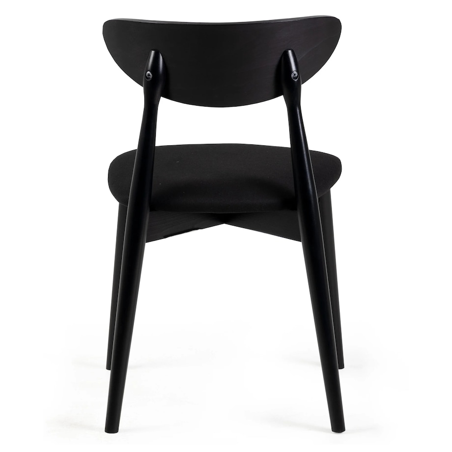 Krzesło drewniane do jadalni 80x45x45 cm czarne OLBIA