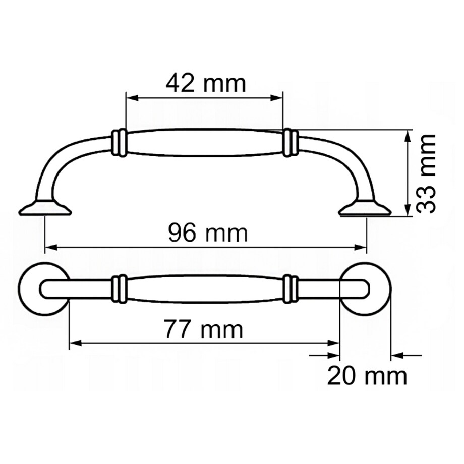 10x uchwyt meblowy czarny uchwyt do mebli szafek szuflad klasyczny