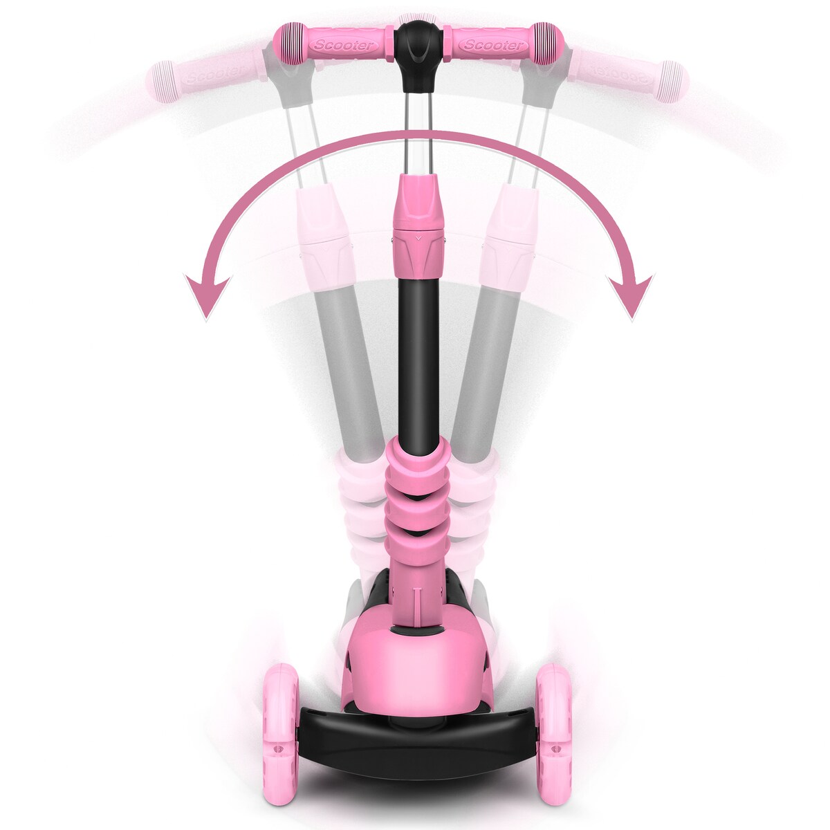 Hulajnoga trójkołowa balansowa dla dzieci 3w1 Ricokids Todi różowa