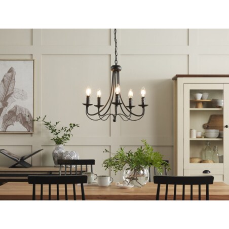 Żyrandol metalowy czarny DABUS