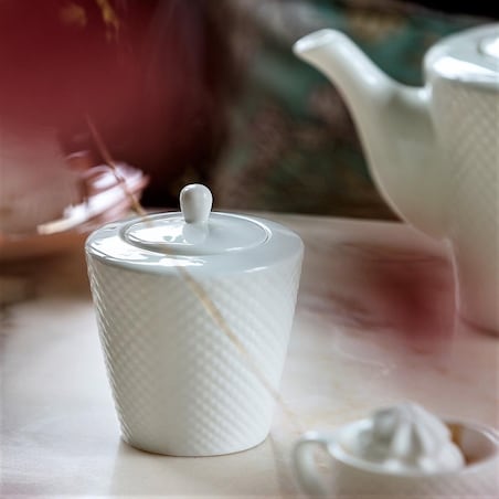 VILLA ITALIA Cukiernica porcelanowa BARI WHITE