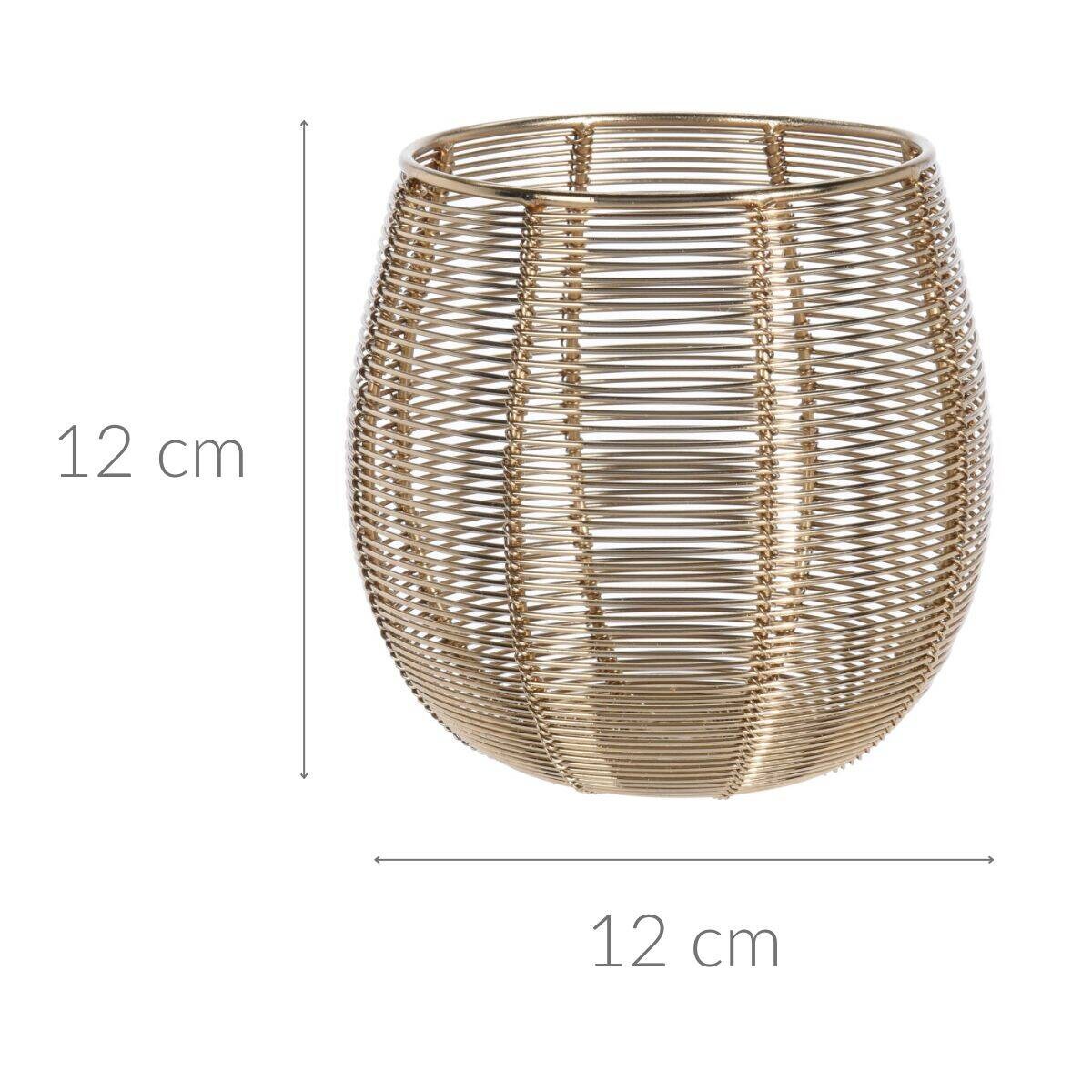 Metalowy świecznik na tealight, złoty