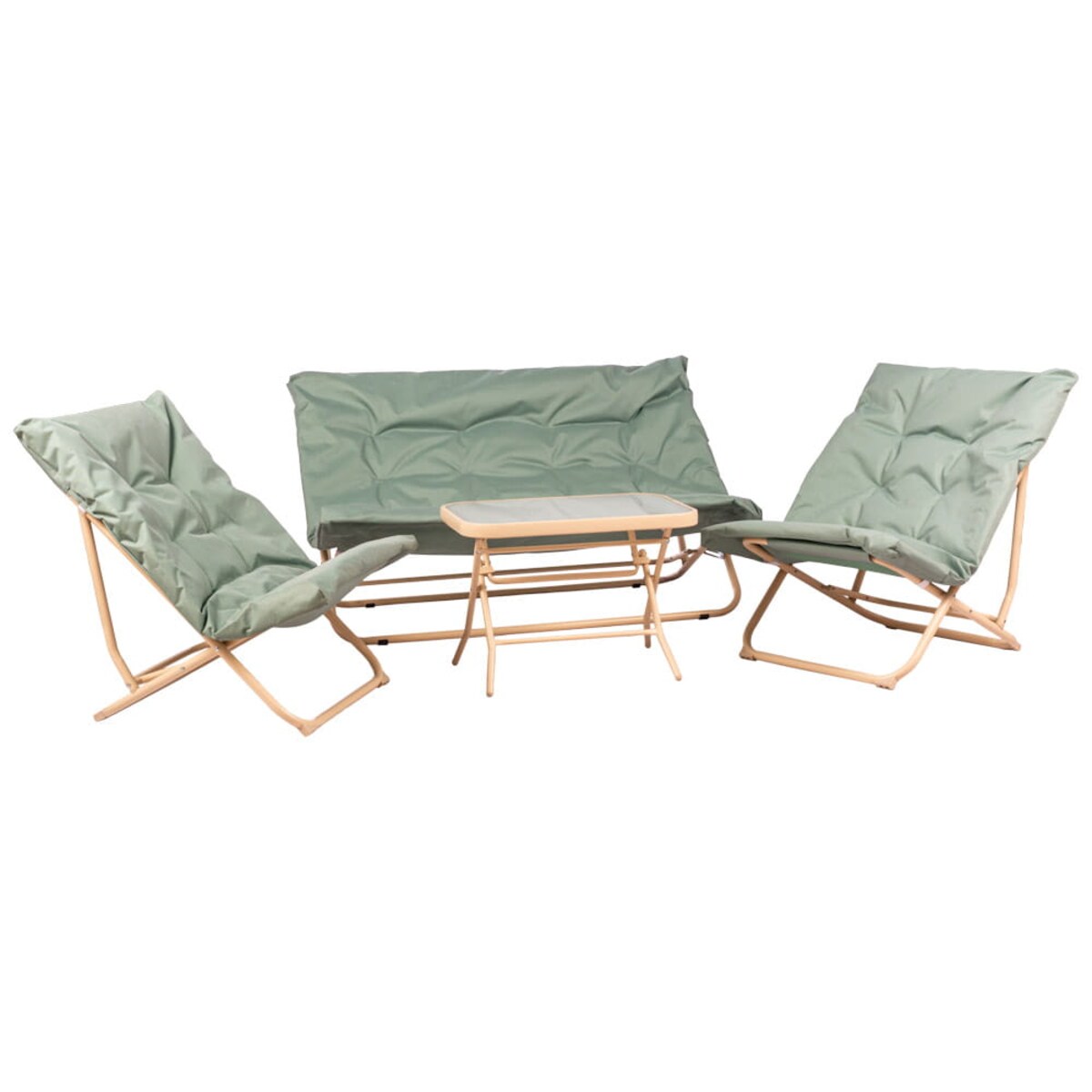 Zestaw mebli kempingowych Forel turkusowy 4 osobowy