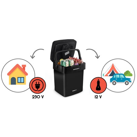 Lodówka turystyczna samochodowa Berdsen Icemax 29L czarna 12V/230V USB funkcja grzania