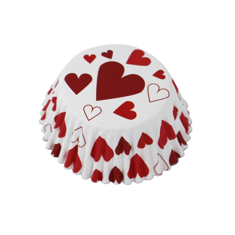 PME Papilotki do babeczek serca (30 sztuk) biały