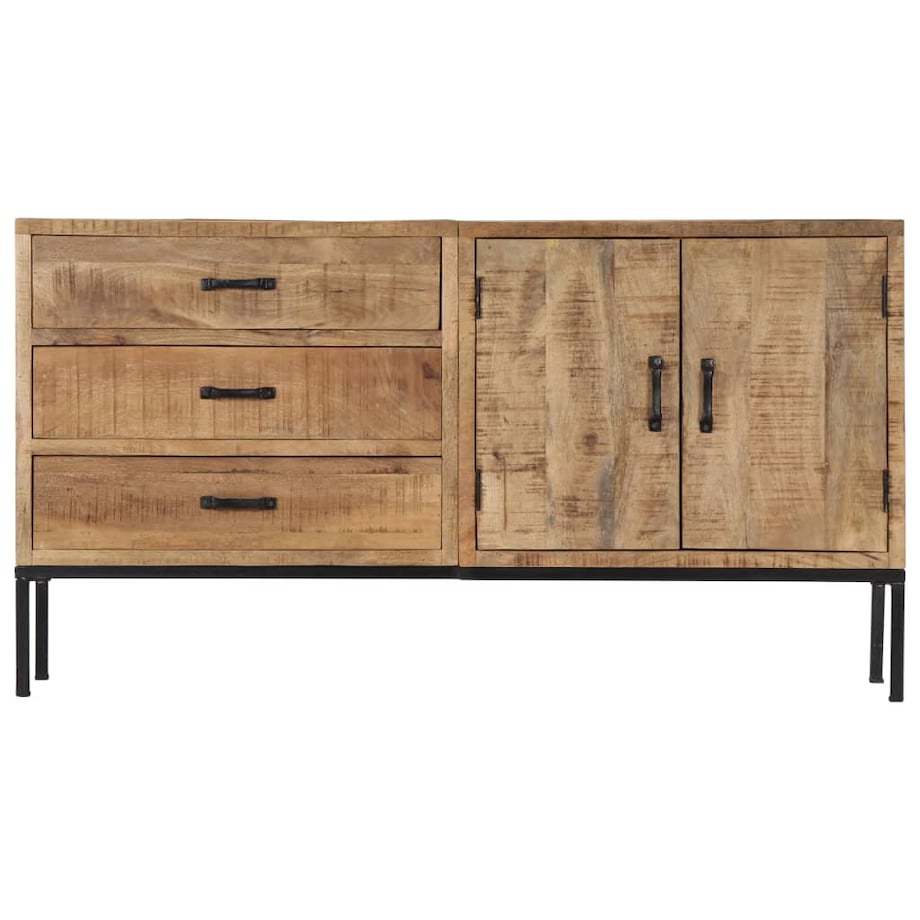 vidaXL Szafka, 140x35x75 cm, lite drewno mango