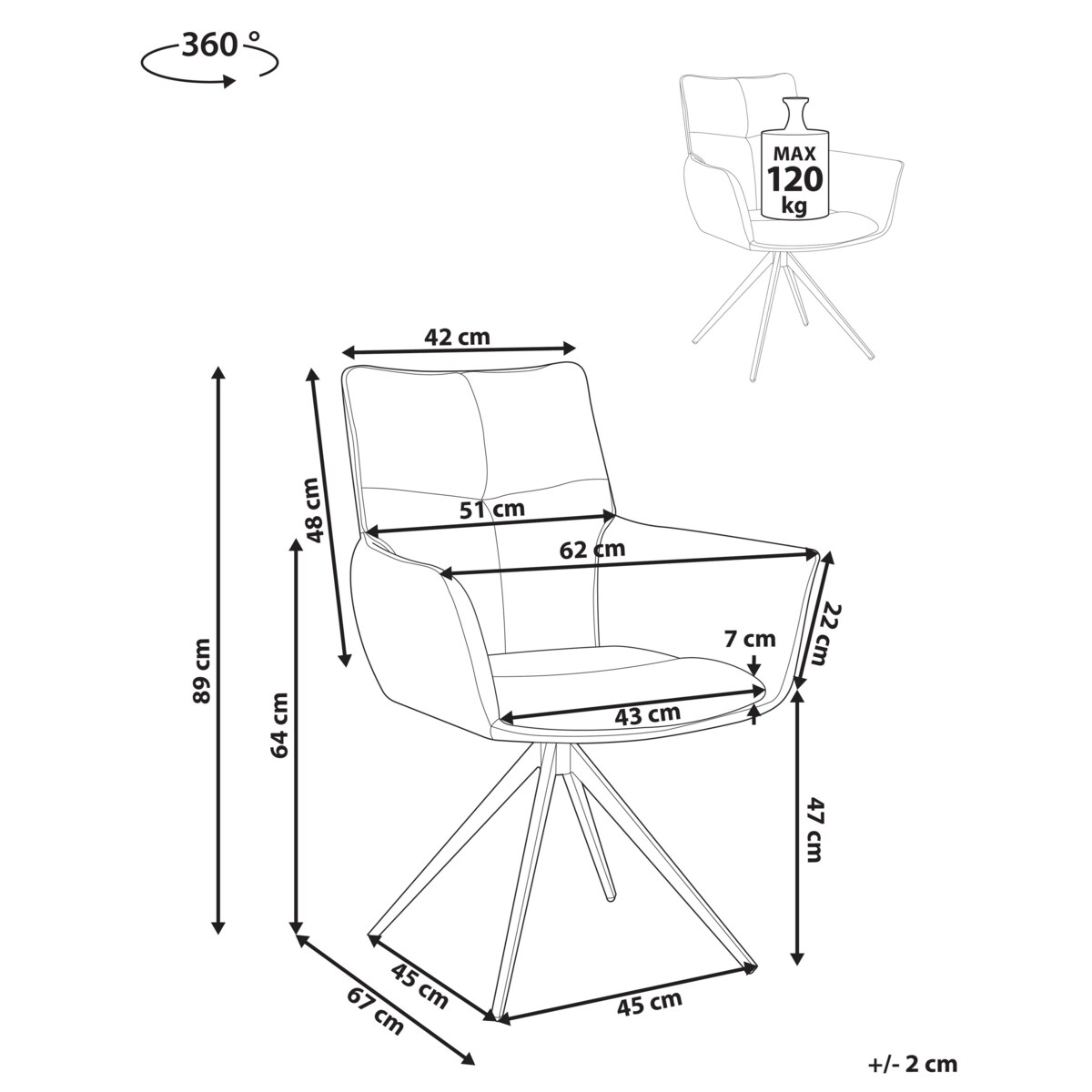 Krzesło do jadalni Obrotowy CORBIE Złamana biel