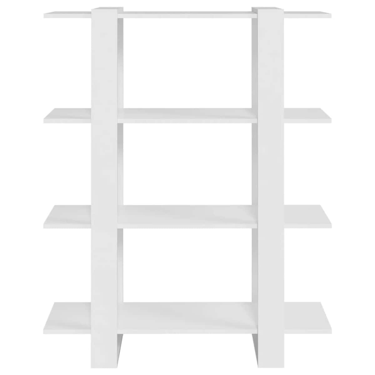 vidaXL Regał na książki/przegroda, biały, 100x30x123,5 cm