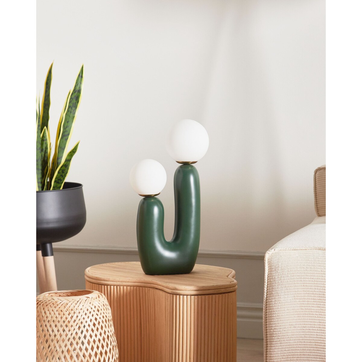 Lampa stołowa TULUN Ciemnozielony