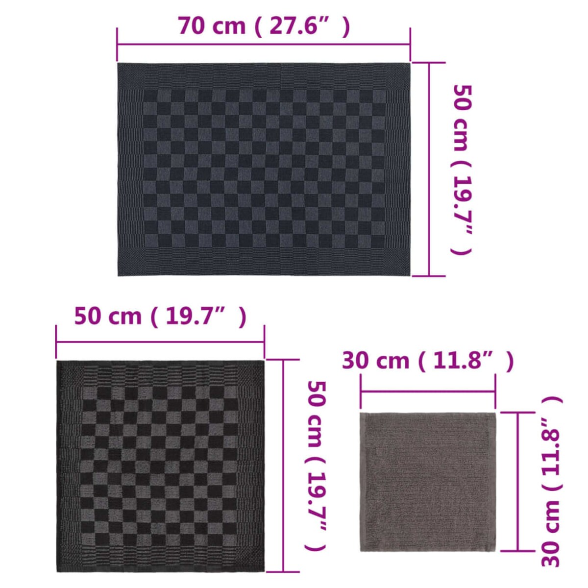 vidaXL 15-cz. zestaw ręczników, ściereczek, rękawic i łapek do garnków