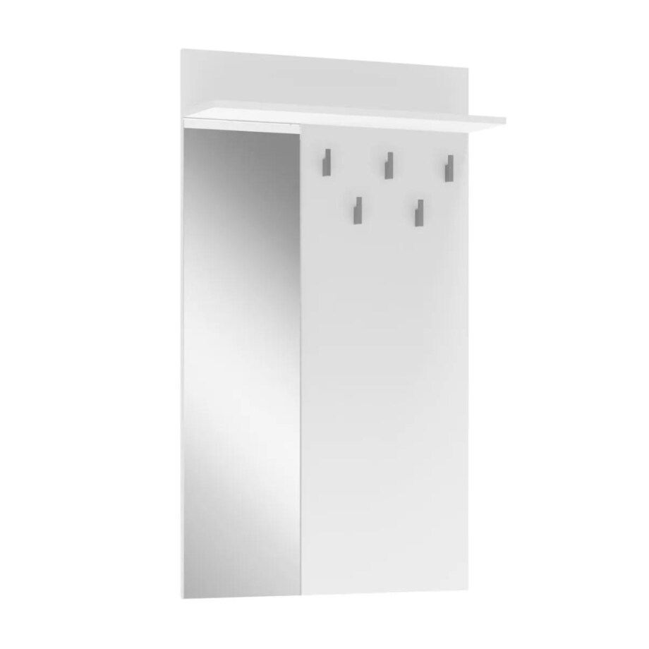 Wieszak ścienny LIMA PR-1 70cm biały z lustrem