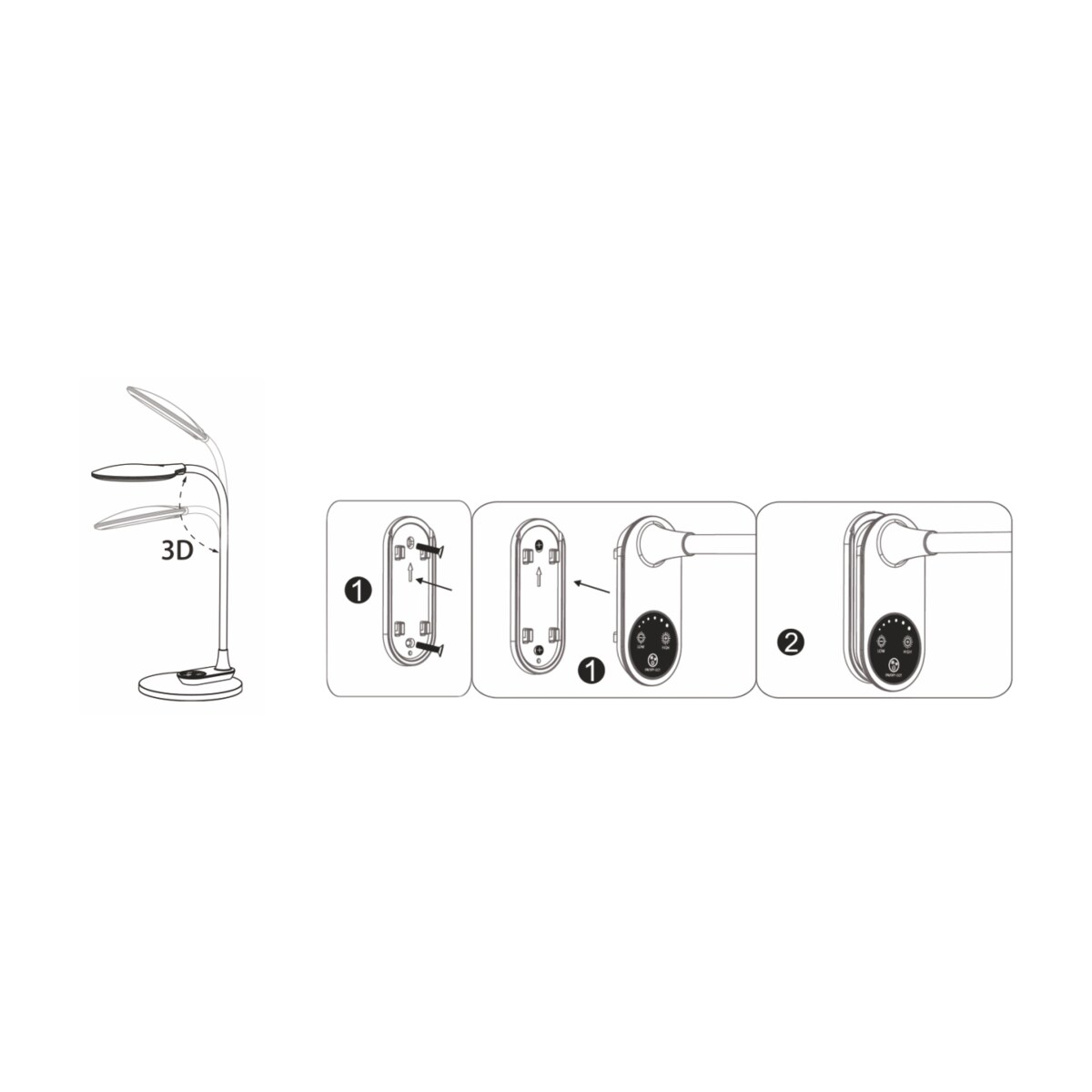 Lampka biurkowa K-BL1153 CZARNY z serii GAJA